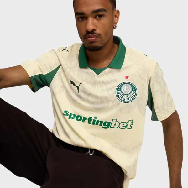 Camisa Palmeiras KIDSUPER 25/26 - Torcedor Puma Masculina - Bege