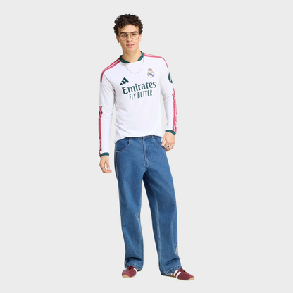 Camisa Real Madrid I Manga Longa 26/27 Torcedor - Branca