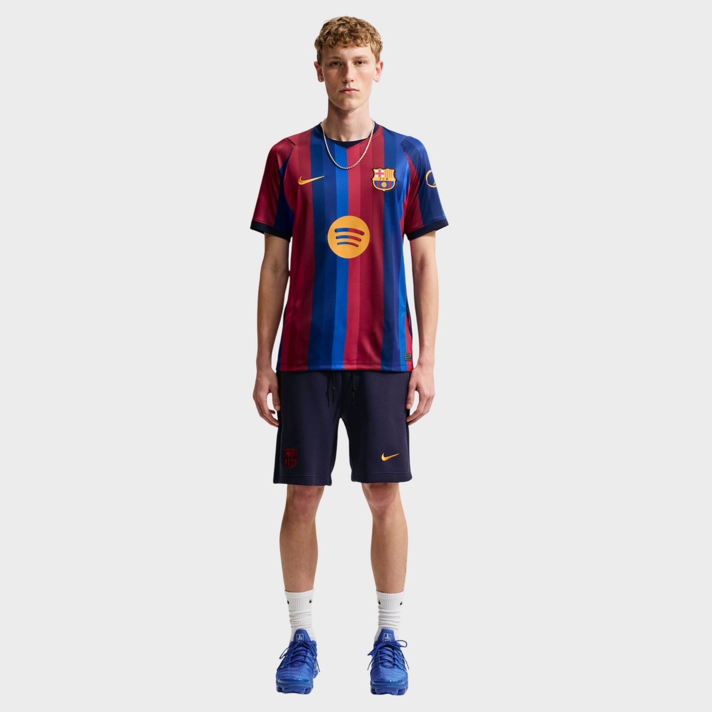 Camisa Barcelona I 26/27 - Torcedor Nike Masculina - Azul e Grená
