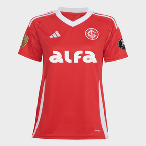Camisa Internacional Feminina I 25/26 - Vermelha + Patrocínios