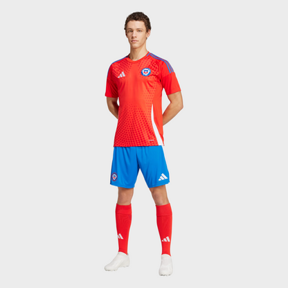 Camisa Chile I 24/25 - Torcedor Adidas Masculina - Vermelho