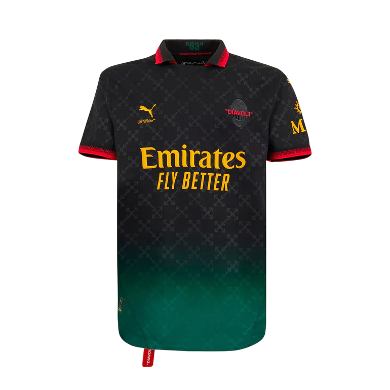 Camisa Milan x Off-White 25/26 - Preta