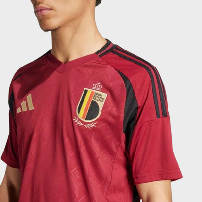 Camisa Bélgica I 24/25 - Torcedor Adidas Masculina - Bordô