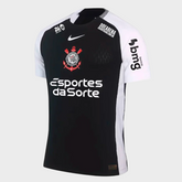 Camisa Corinthians II 25/26 - Jogador - Preta + Patrocínios