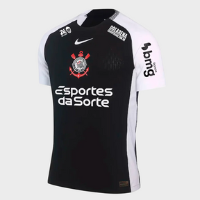 Camisa Corinthians II 25/26 - Jogador - Preta + Patrocínios