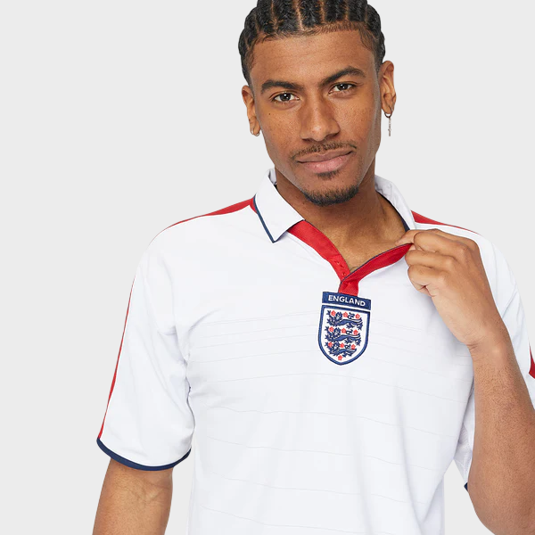 Camisa Inglaterra I 2004 Retrô - Branca