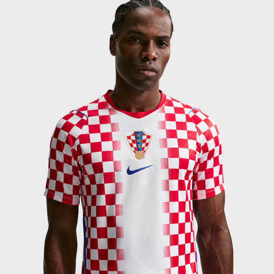 Camisa Croácia I 26/27 - Torcedor Nike Masculina - Branco e Vermelho