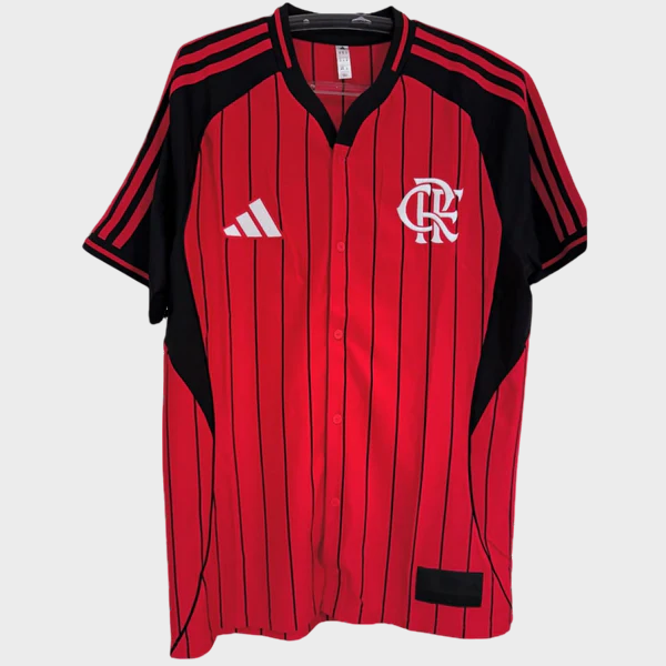 Camisa Flamengo US 2025 - Adidas - Vermelha e Preta