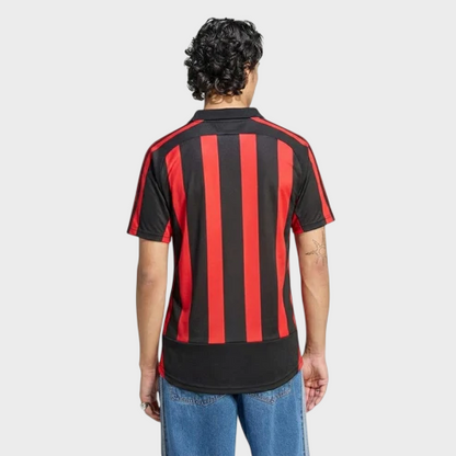 Camisa Milan I 2006/2007 Adidas Torcedor - Vermelha e Preto - Retrô