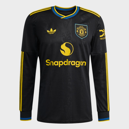 Camisa Manchester United III Manga Longa 25/26 - Torcedor Adidas Masculina - Preta