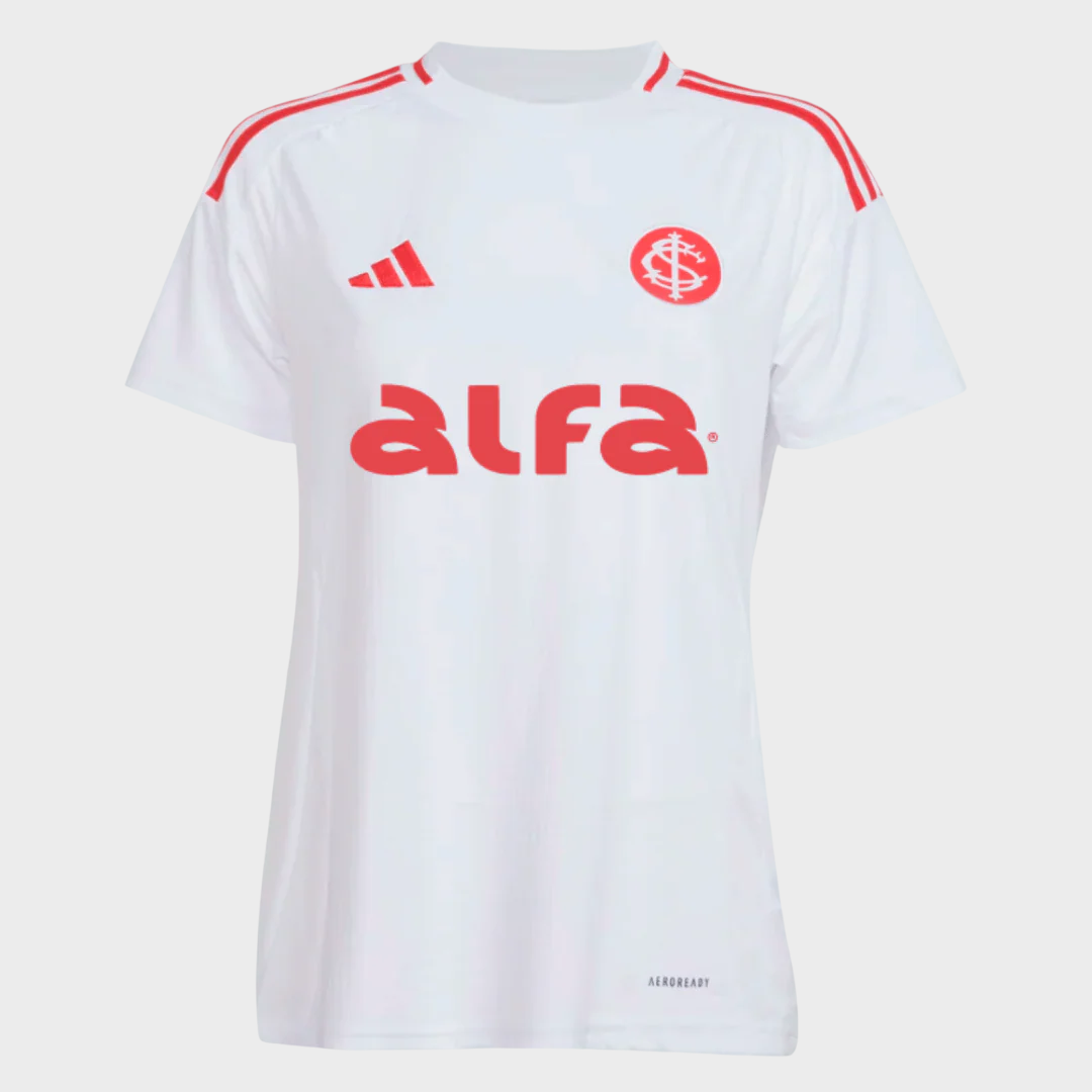 Camisa Internacional Feminina II 25/26 - Branca + Patrocínios