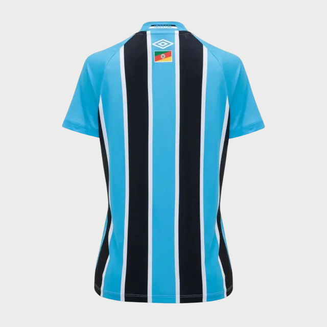Camisa Grêmio Feminina I 25/26 - Azul e Preta + Patrocínios