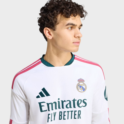 Camisa Real Madrid I Manga Longa 26/27 Torcedor - Branca