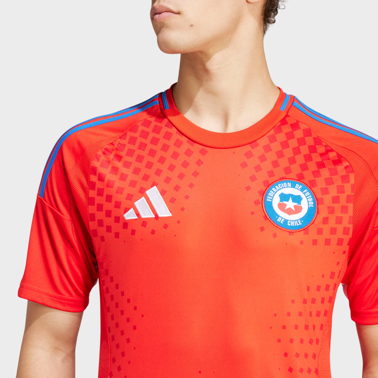 Camisa Chile I 24/25 - Torcedor Adidas Masculina - Vermelho