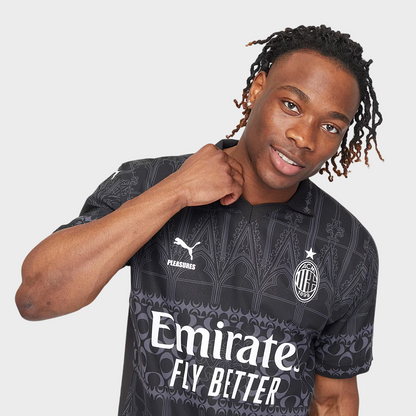Camisa AC Milan Pleasures 23/24 - Torcedor Puma - All Black
