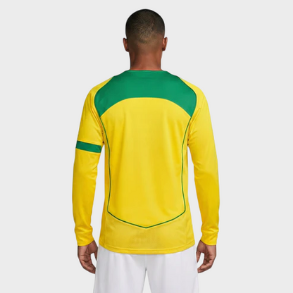 Camisa Seleção Brasileira I Manga Longa 2004 - Nike - Retrô - Amarela