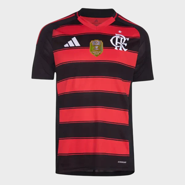 Camisa Flamengo I 25/26 - Torcedor Masculina - Vermelha e Preta