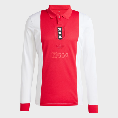 Camisa Ajax Manga Longa 25/26 -  Especial 125 anos - Vermelha e Branca
