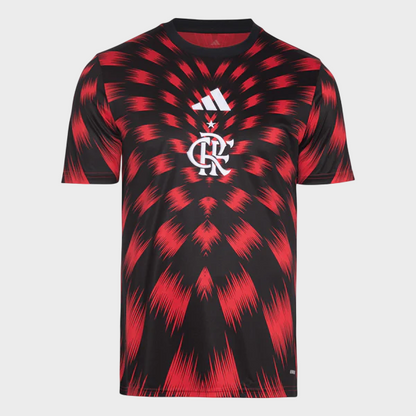 Camisa Flamengo Pré Jogo 25/26 - Vermelha e Preta