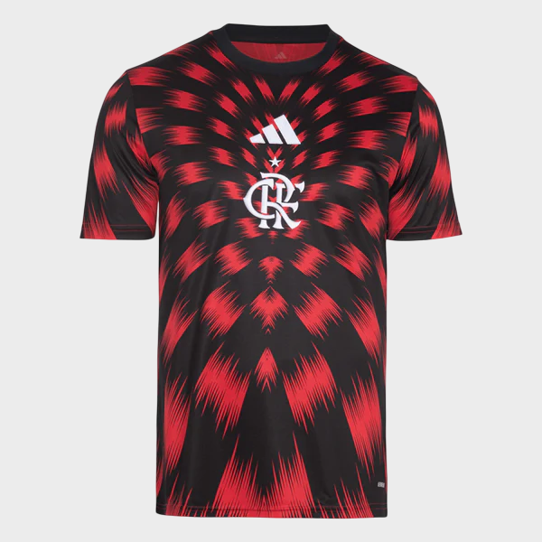 Camisa Flamengo Pré Jogo 25/26 - Vermelha e Preta