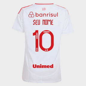 Camisa Internacional Feminina II 25/26 - Branca + Patrocínios
