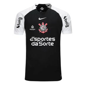 Camisa Corinthians II 25/26 - Torcedor - Preta + Patrocínios