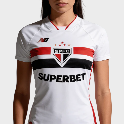 Camisa São Paulo Feminina I 26/27 - Branca