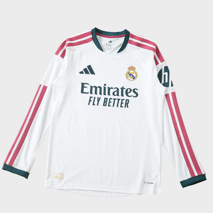 Camisa Real Madrid I Manga Longa 26/27 Torcedor - Branca