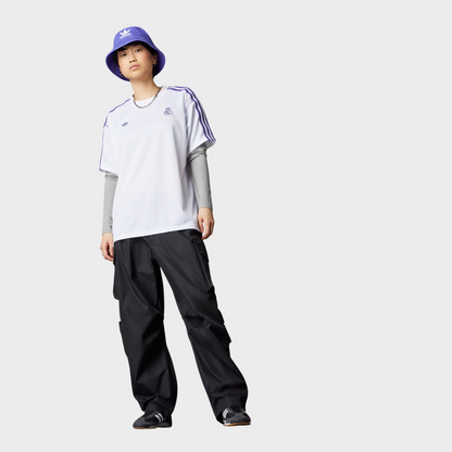 Camisa Real Madrid Terrace Icons 25/26 - Adidas - Branca e Roxa