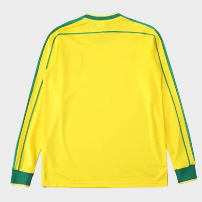 Camisa Seleção Brasileira I Manga Longa 1998 - Retrô - Amarela
