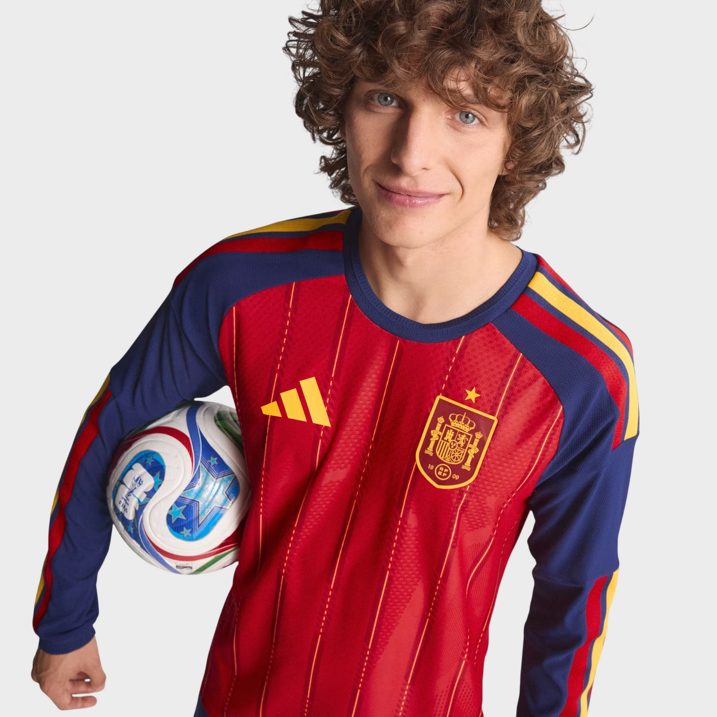 Camisa Espanha I Manga Longa 26/27 - Torcedor Adidas Masculina - Vermelha