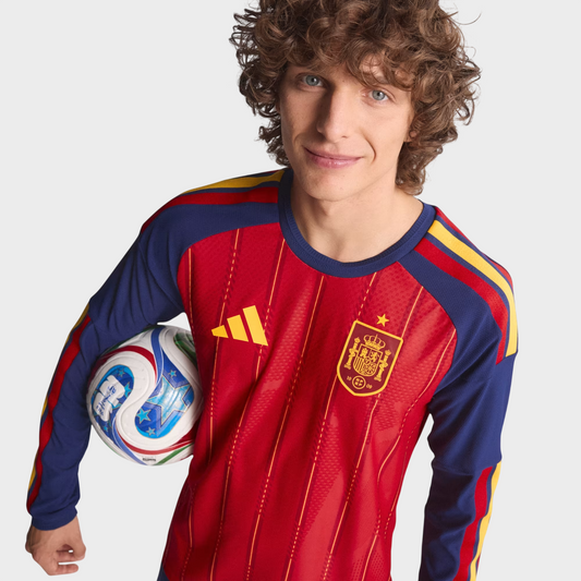 Camisa Espanha I Manga Longa 26/27 - Torcedor Adidas Masculina - Vermelha