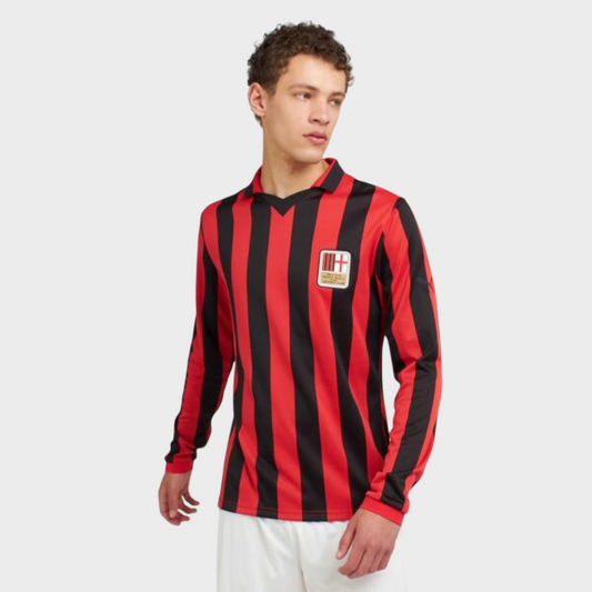 Camisa Milan Edição Especial 125 anos 24/25 - Manga Longa - Vermelha e Preta