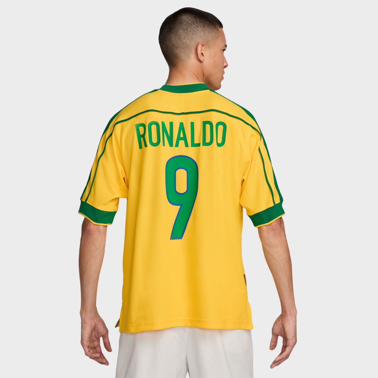Camisa Seleção Brasileira I 1998 Reedição RONALDO 9 - Retrô - Amarela
