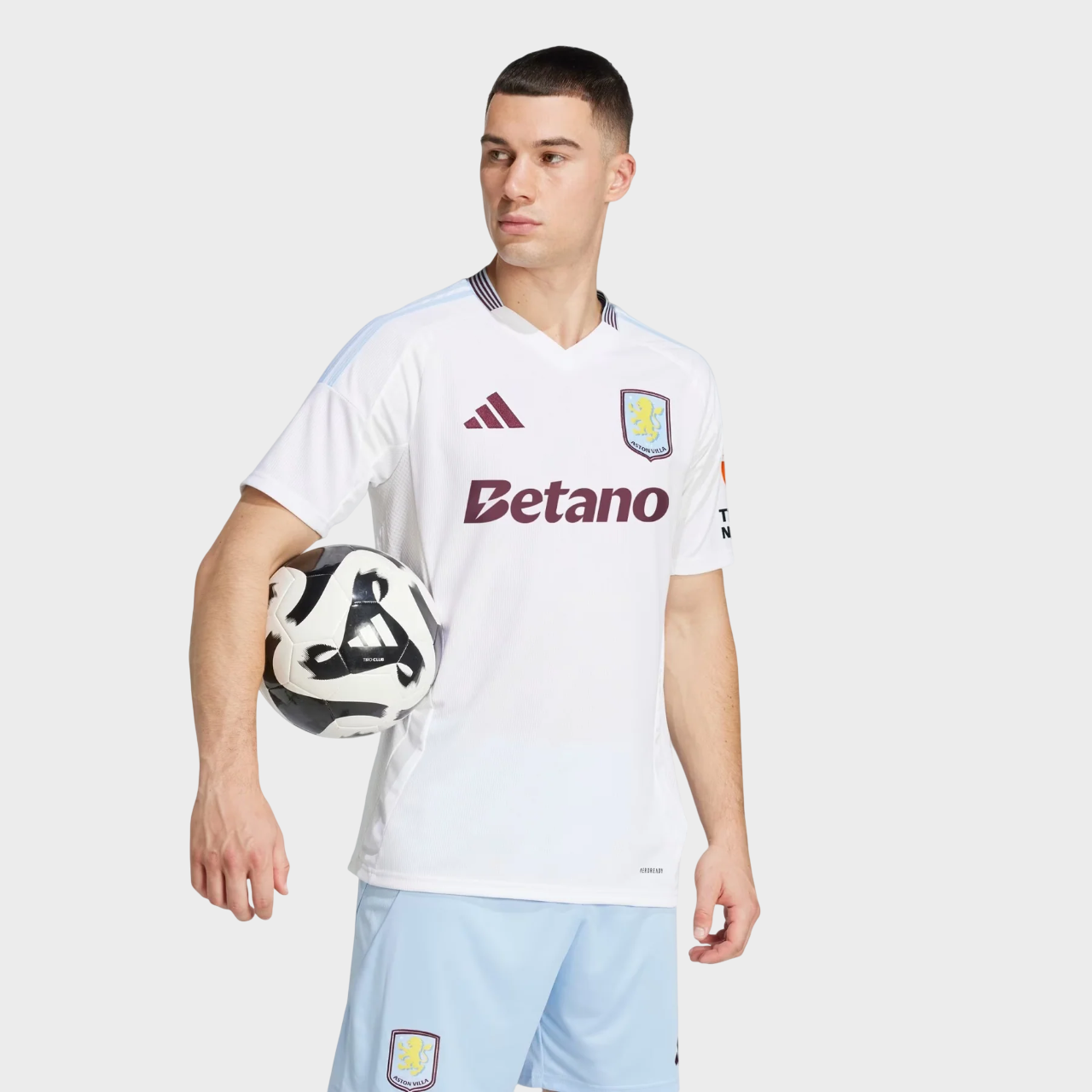Camisa Aston Villa II 24/25 Adidas Torcedor Masculina - Branco