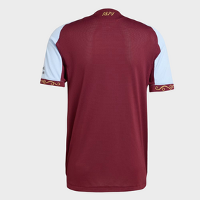 Camisa Aston Villa I 25/26 Adidas Torcedor Masculina - Vinho e Azul