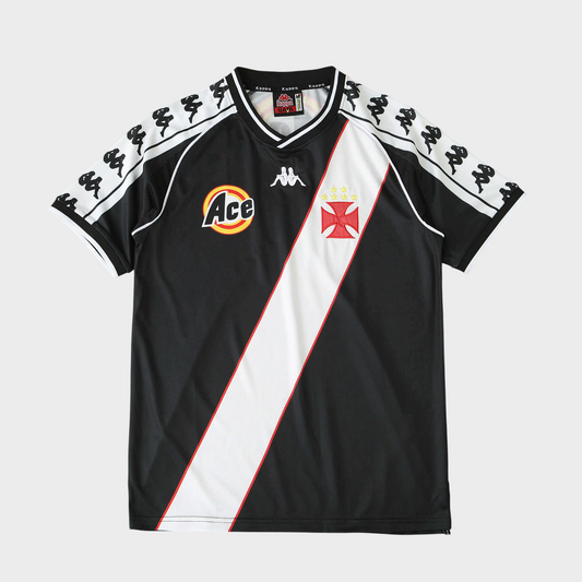 Camisa Vasco I 2000 Retrô - Preta e Branca