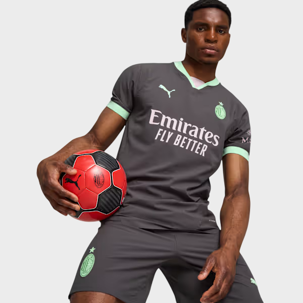 Camisa AC Milan III 24/25 - Torcedor Puma Masculina - Cinza