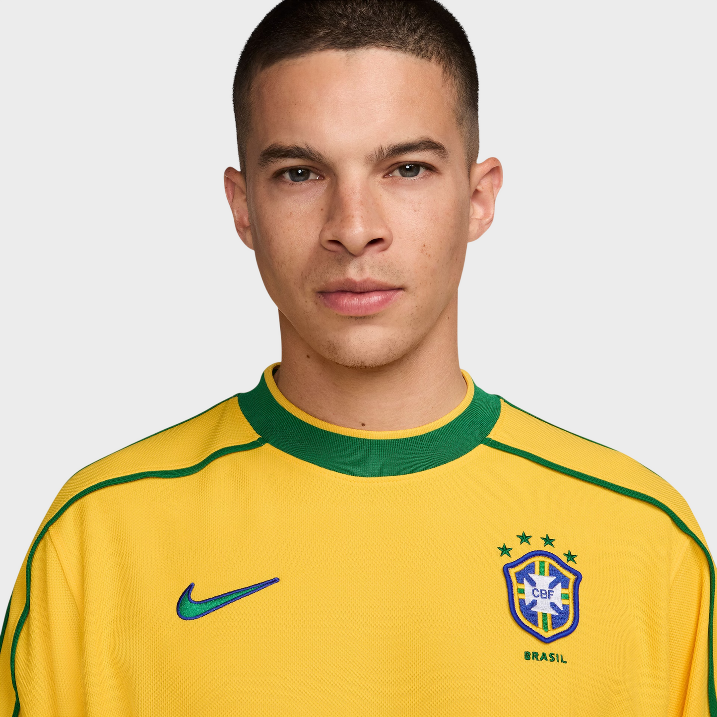 Camisa Seleção Brasileira I 1998 Reedição RONALDO 9 - Retrô - Amarela