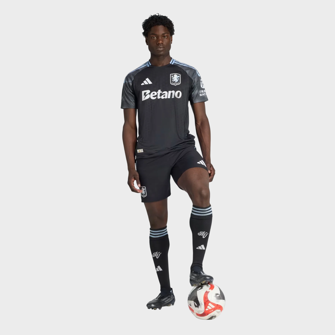 Camisa Aston Villa II 25/26 Adidas Torcedor Masculina - Preta