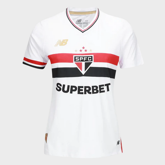 Camisa São Paulo Feminina I 25/26 - Branca