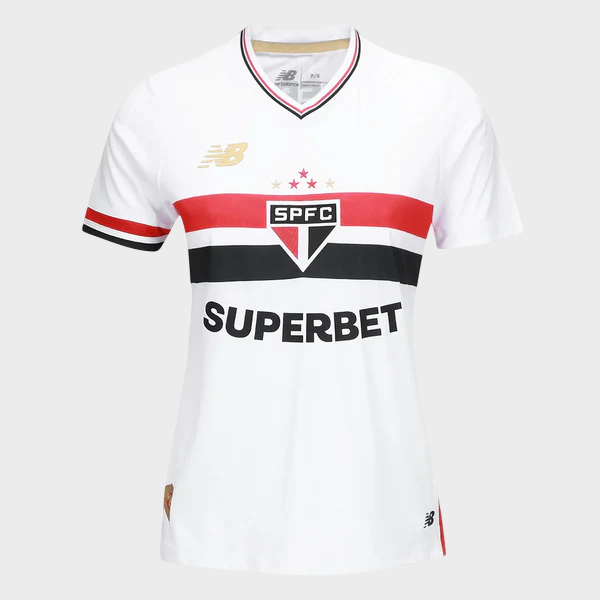 Camisa São Paulo Feminina I 25/26 - Branca