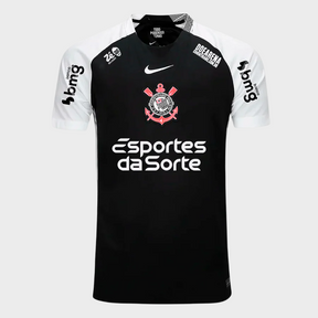 Camisa Corinthians II 25/26 - Torcedor - Preta + Patrocínios