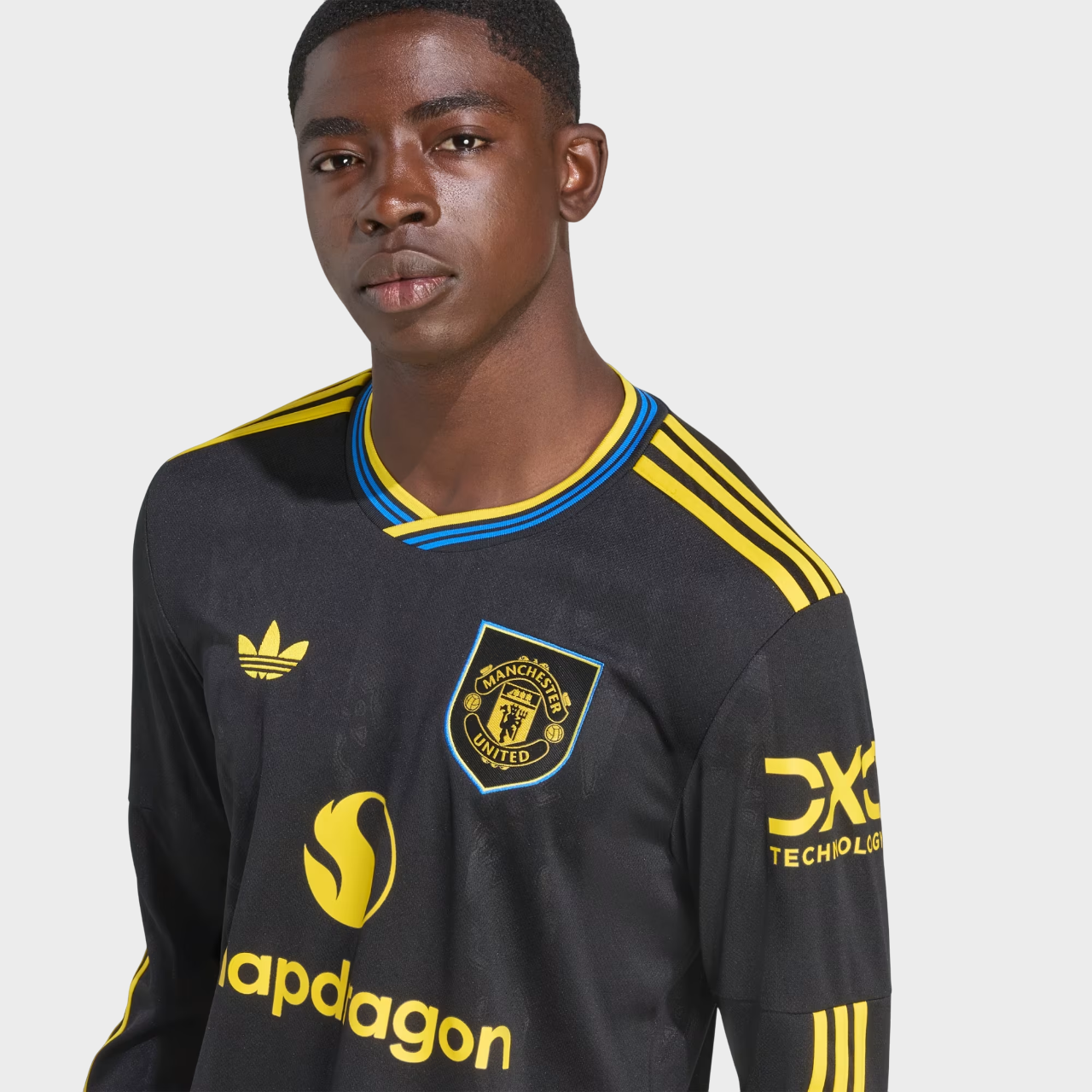 Camisa Manchester United III Manga Longa 25/26 - Torcedor Adidas Masculina - Preta
