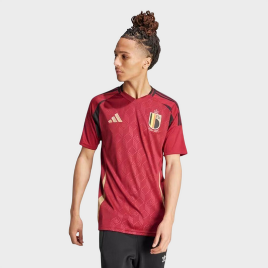 Camisa Bélgica I 24/25 - Torcedor Adidas Masculina - Bordô