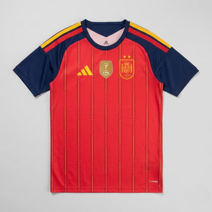 Camisa Espanha I 26/27 Patch Campeã do Mundo - Torcedor