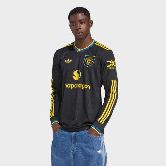 Camisa Manchester United III Manga Longa 25/26 - Torcedor Adidas Masculina - Preta