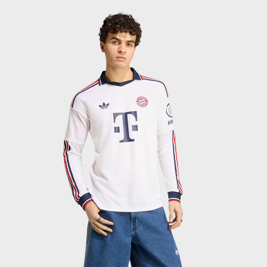 Camisa Bayer de Munique II Manga Longa 26/27 Torcedor - Branca