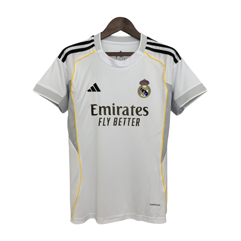 Camisa Real Madrid I 25/26 Torcedor Adidas Masculina - Branca