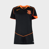 Camisa Corinthians Feminina III 25/26 - Torcedor - Preta e Laranja